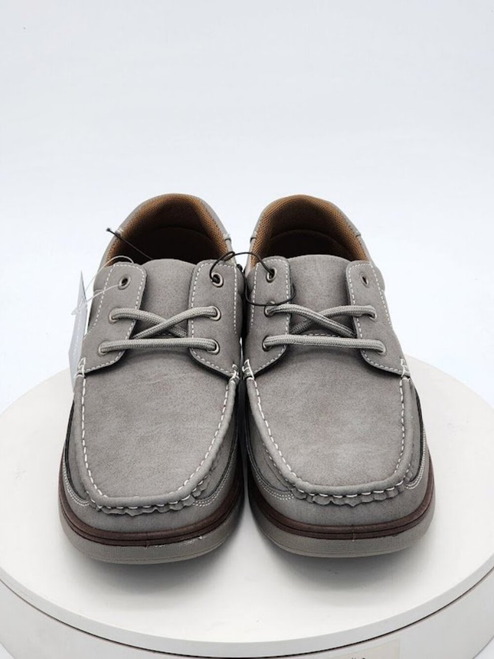 Aston Marc Newport Men’s Gray Moc Toe Casual Comfort Shoes Size 10 M New - Picture 2 of 13